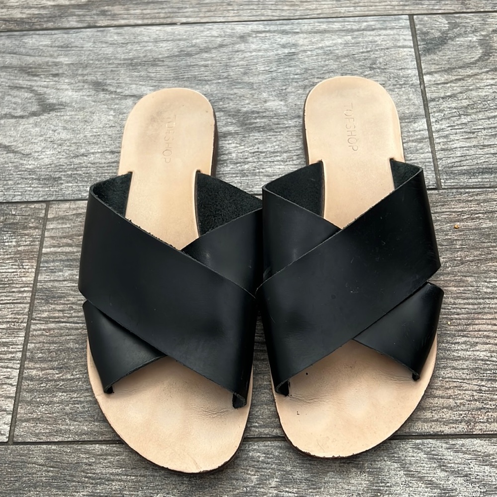Top shop black slides